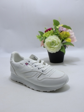 Buty sportowe damskie na płaskim (36-41) D55-3 WHITE