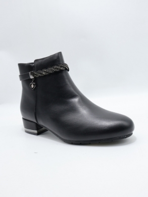 Botki damskie ocieplane na obcasie (36-41) DX2315 BLACK