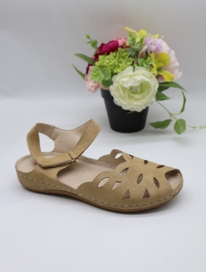 Sandały damskie na płaskim (36-41) 0675 CAMEL