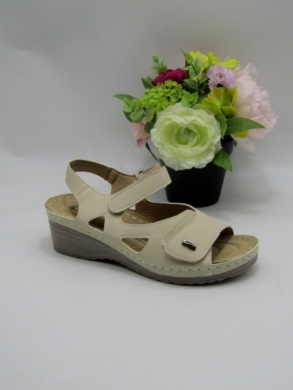 Sandały damskie na koturnie (37-42) K01-7 BEIGE