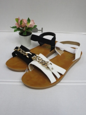 Sandały damskie na płaskim (36-41) 312 BL/WH/BE