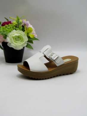 Klapki damskie na koturnie (36-41) K56 WHITE