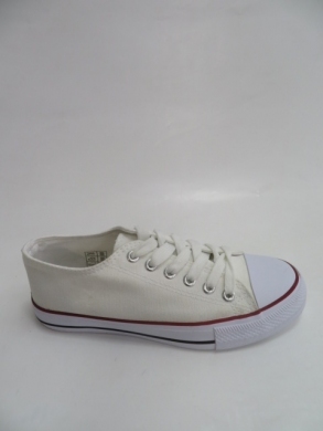 Trampki damskie na płaskim (36-41) 7BW-3R WHITE