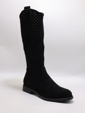 Kozaki damskie na płaskim (36-41) H259 BLACK