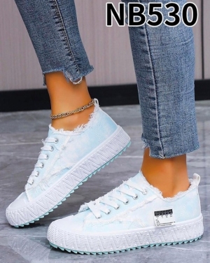 Trampki damskie na płaskim (36-41) NB530 LBLUE
