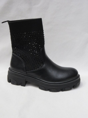 Botki damskie na płaskim (36-41) JW-133 BLACK