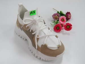 Buty sportowe damskie na płaskim (36-41) J2271 BEIGE