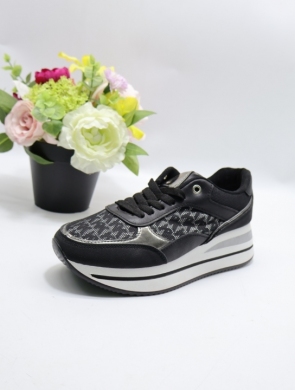 Buty sportowe damskie na płaskim (36-41) XY-173 BLACK