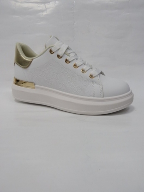 Buty sportowe damskie na płaskim (36-41) WW013 WHITE/GOLD