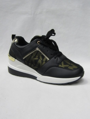 Buty sportowe damskie na koturnie (36-41) E015-1 BLACK