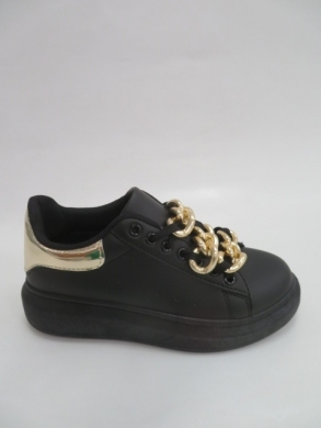 Buty sportowe damskie na koturnie (36-41) F053 BLACK