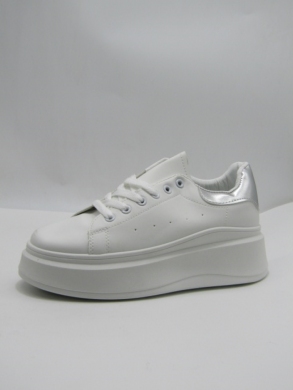 Buty sportowe damskie na koturnie (36-41) BK221 SILVER
