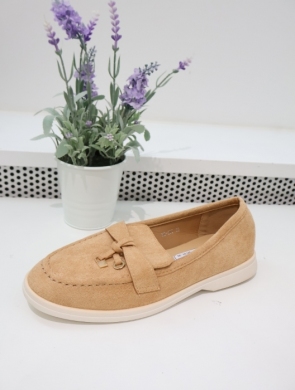 Mokasyny damskie na płaskim (36-41) H8-585 CAMEL