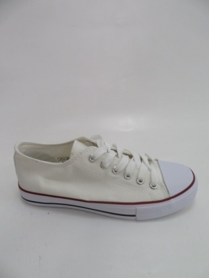 Trampki damskie na płaskim (36-41) 7BW-3 WHITE
