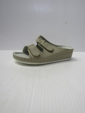 Klapki damskie na płaskim (41-47) 0823 BEIGE