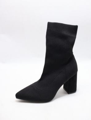 Botki damskie na obcasie (36-41) B3071 BLACK