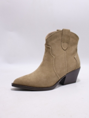 Botki damskie ocieplane na obcasie (36-41) NC1338 KHAKI-SKO