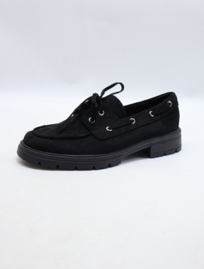 Mokasyny damskie na płaskim (36-41) 9727 BLACK
