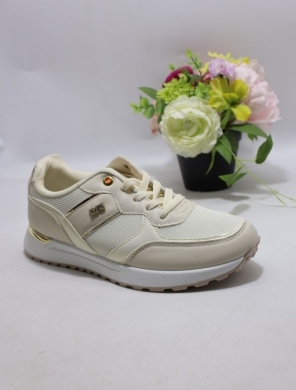 Buty sportowe damskie na płaskim (36-41) 6782 BEIGE