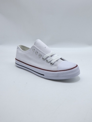 Trampki damskie na płaskim (36-41) 7BW-8W MORE WHITE