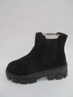 Botki damskie jesienne na płaskim (36-41) BK91 BLACK