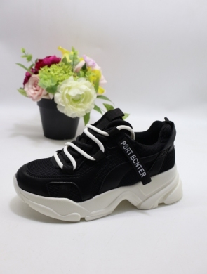 Buty sportowe damskie na płaskim (36-41) HS146 BLACK