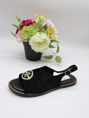Sandały damskie na płaskim (36-41) J1902 BLACK