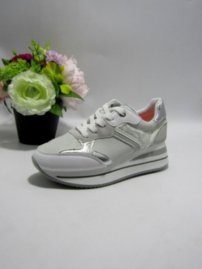 Buty sportowe damskie na płaskim (36-41) 9135 WHITE