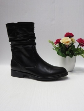 Botki damskie ocieplane na płaskim (36-41) H2118D BLACK