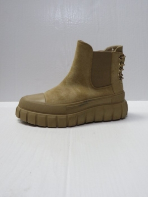 Botki damskie na płaskim (36-41) 23032 KHAKI