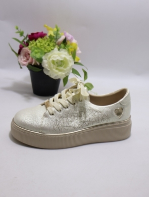 Buty sportowe damskie na płaskim (36-41) 5016 BEIGE