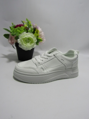 Buty sportowe damskie na płaskim (36-41) HZ18 WHITE