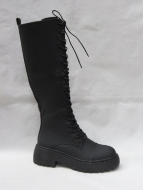 Kozaki damskie ocieplane na płaskim (36-41) JJ18 BLACK