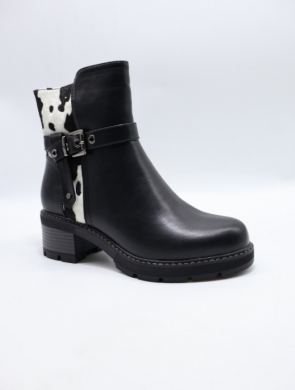 Botki damskie ocieplane na obcasie (36-41) LH193 BLACK