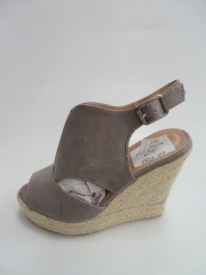 Sandały damskie na koturnie (36-41) 100-922 GREY