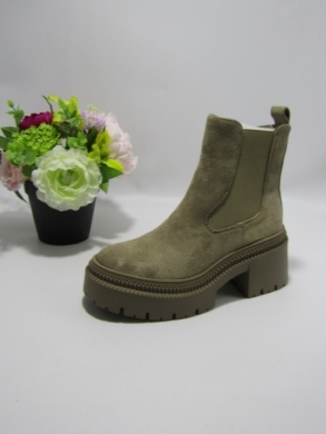 Botki damskie na obcasie (36-41) 9682A KHAKI