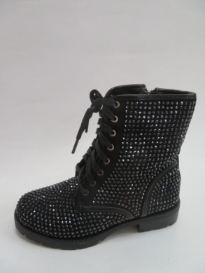 Botki damskie jesienne na płaskim (36-41) B8996 BLACK