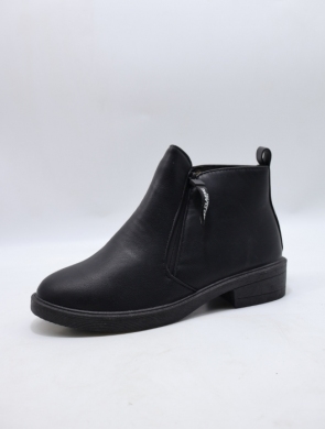 Botki damskie ocieplane na płaskim (36-41) 81307-1 BLACK
