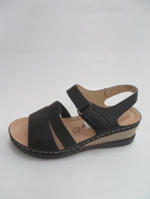 Sandały damskie na koturnie (36-41) 0-9 BLACK