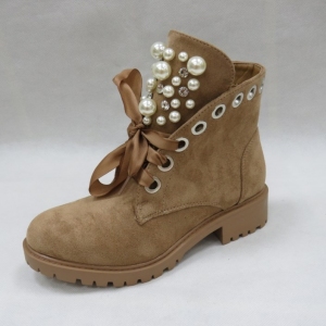 Botki damskie na płaskim (36-41) 8371 CAMEL