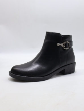 Botki damskie ocieplane na płaskim (36-41) R62 BLACK