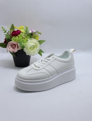 Buty sportowe damskie na płaskim (36-41) 9156 WHITE