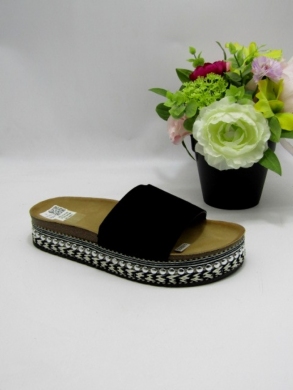 Klapki damskie na koturnie (36-41) W243 BLACK