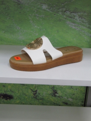 Klapki damskie na płaskim (36-41) 9204 WHITE