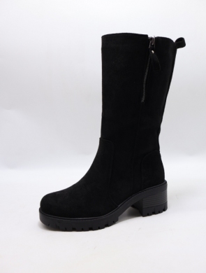 Kozaki damskie ocieplane na obcasie (36-41) LT151 BLACK