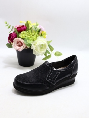 Półbuty damskie na koturnie (36-41) HL61683 BLACK
