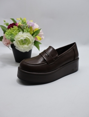 Mokasyny damskie na płaskim (36-41) 68316 BROWN
