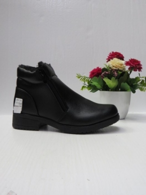 Botki damskie ocieplane na płaskim (36-41) 2573 BLACK