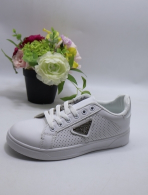 Buty sportowe damskie na płaskim (36-40) EV313 WH/SILVER