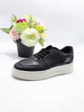 Buty sportowe damskie na płaskim (36-41) 6821-1 BL/WH